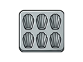 Madeleine mold illustration