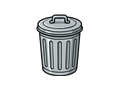 Trash can illustration