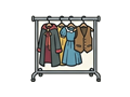 Costume rack illustration