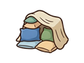 Pillow fort illustration