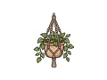 Hanging planter illustration