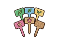Plant labels illustration