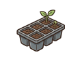 Seed tray illustration