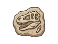 Fossil skull illustration
