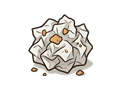 Napkin wad illustration