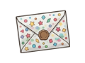 Confetti envelope illustration