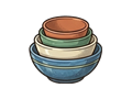 Nesting bowls illustration