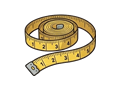 Measuring ribbon illustration
