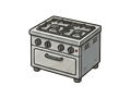 Galley stove illustration