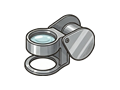 Magnifying loupe illustration