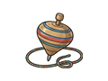 Spinning top illustration