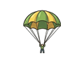 Toy parachute illustration