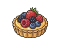 Fruit tart illustration