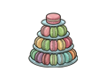 Macaron tower illustration