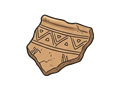 Pottery shard illustration